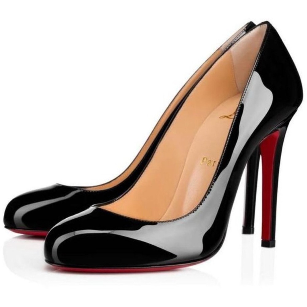 Christian Louboutin Black 100mm Leather Heel Size 38